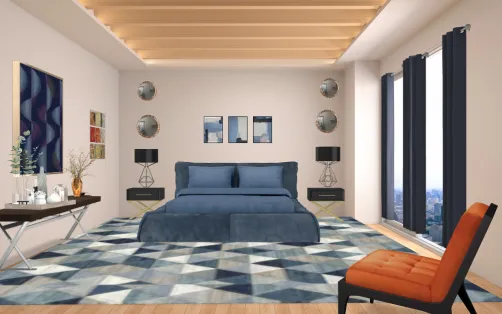 Dormitorio azul