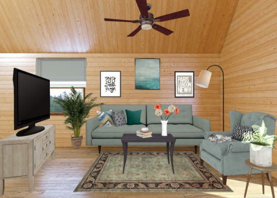 First living room  Design Rendering