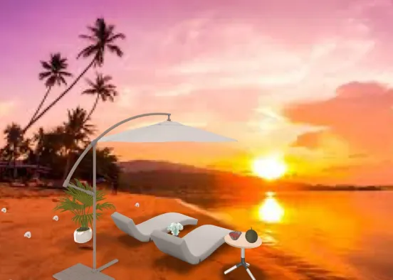 sunset on the beach 🏖  Design Rendering