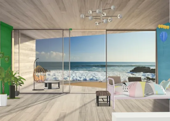 kids bedroom beside the beach 🏖  Design Rendering