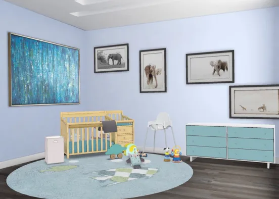 baby boy room  Design Rendering