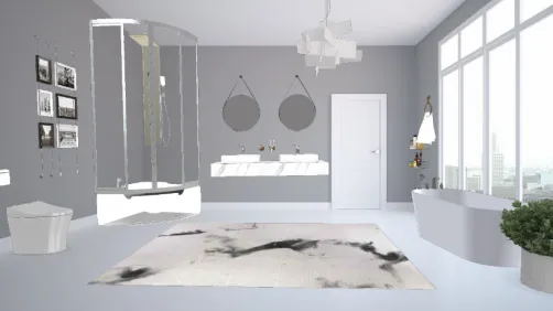 Gray Bathroom Minimalism