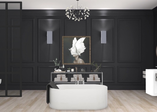 luxury barhroom Design Rendering