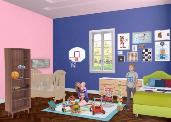 Baby&Kids room Design Rendering
