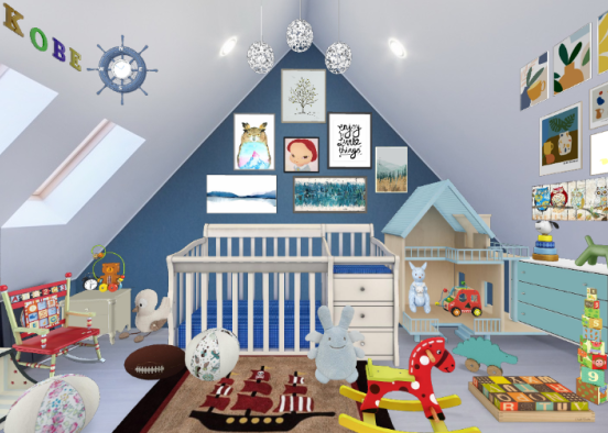 Kobe's crib (Baby Boy's Room) Design Rendering