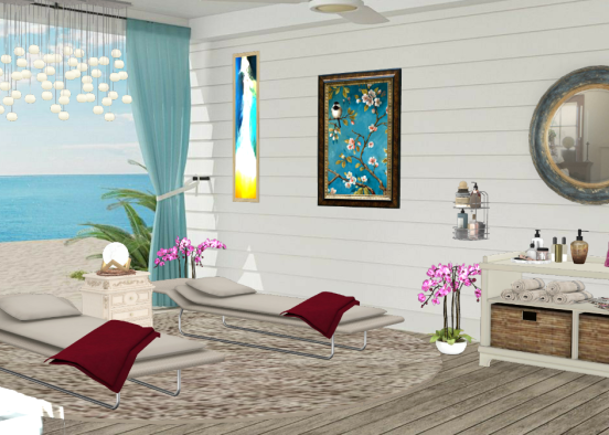 Relaxing your body in the spa with a beautiful sea views Design Rendering