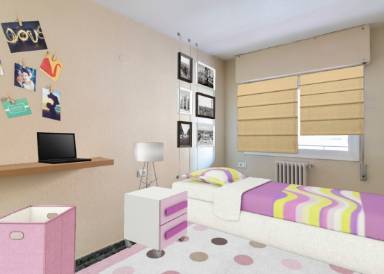 Dormitorio juvenil Design Rendering