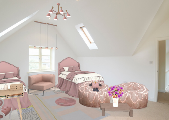 Dream girls room Design Rendering