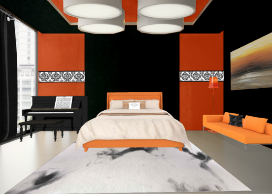 Black and orange Design Rendering
