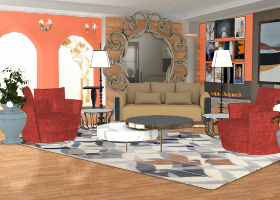 Earth bizarre livingroom Design Rendering