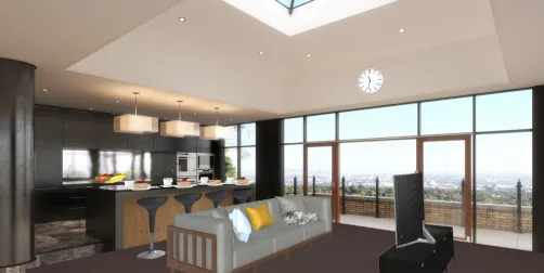 Soggiorno e cucina confortevoli