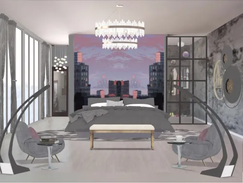 Dormitorio moderno en gris