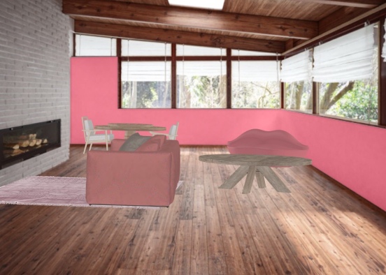 Pink livingroom Design Rendering
