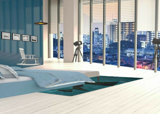 Dormitorio con vistas/bedroom with views Design Rendering
