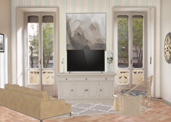 Cozy House- Living Room Design Rendering