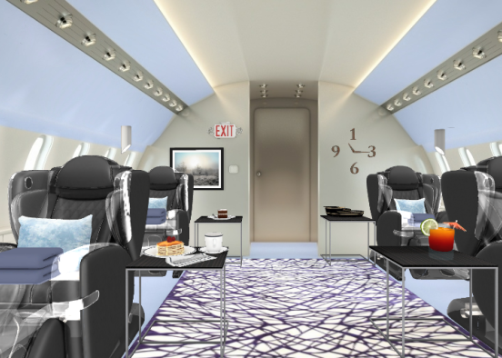 Fly #Luxurious #Firstclass #Plane # Design Rendering