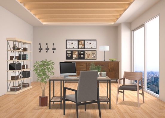 office with view Design Rendering