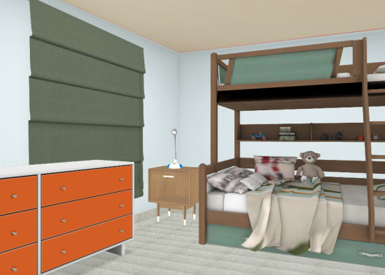 Dormitorio niño casa infonavit Design Rendering