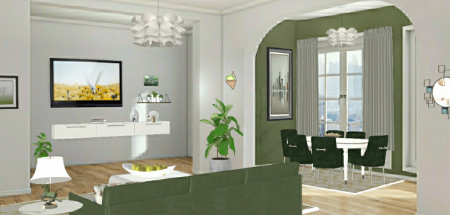 Green dining room
