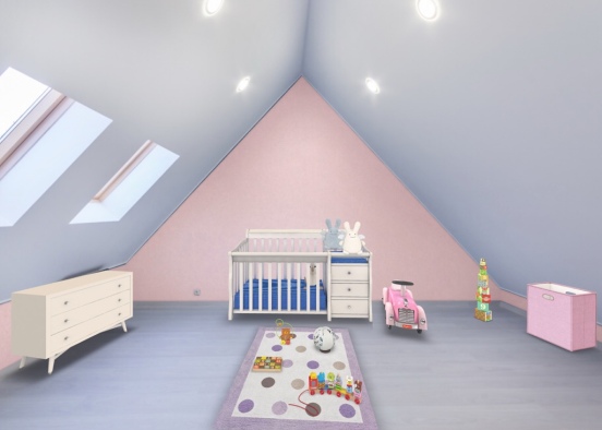 A baby girl’s new room! Design Rendering