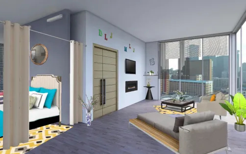 Shared living room bedroom