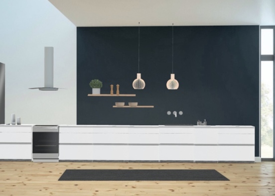 Nordic style kitchen Design Rendering