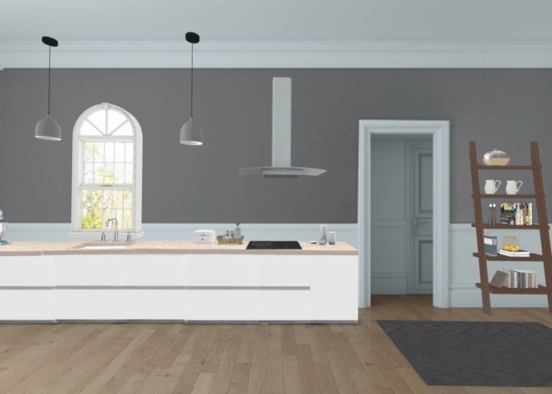 grey kitchen Design Rendering