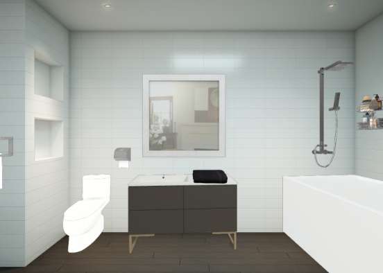 Salle de bains moderne Design Rendering