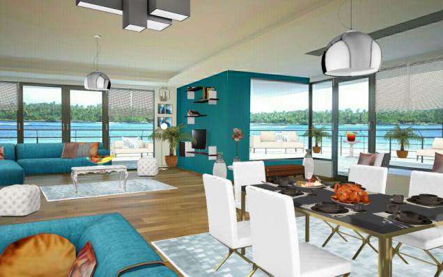 Sea-view living room