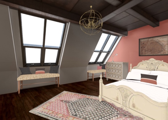 Rustic Room Design Rendering