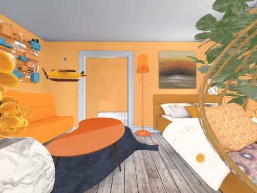 orange bedroom 
