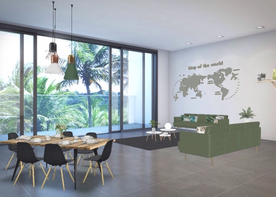 Hawaiian living room 🌴 Design Rendering