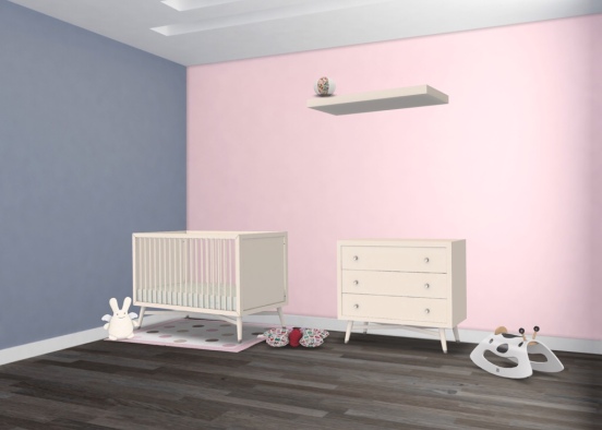 baby girl room  Design Rendering