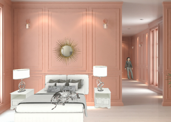 Chambre rose Design Rendering