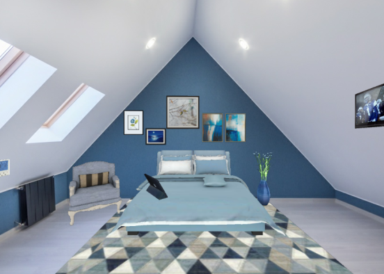 Blue Room Design Rendering