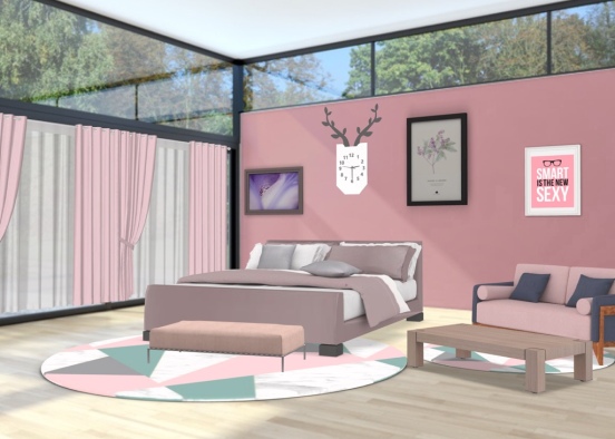 pink room Design Rendering