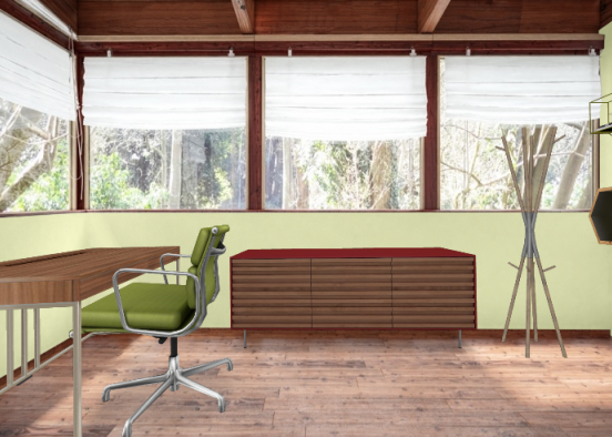 Office in the forest Design Rendering