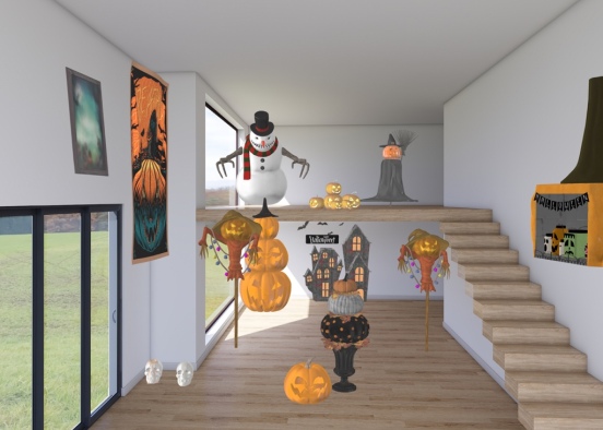 Halloween room  Design Rendering