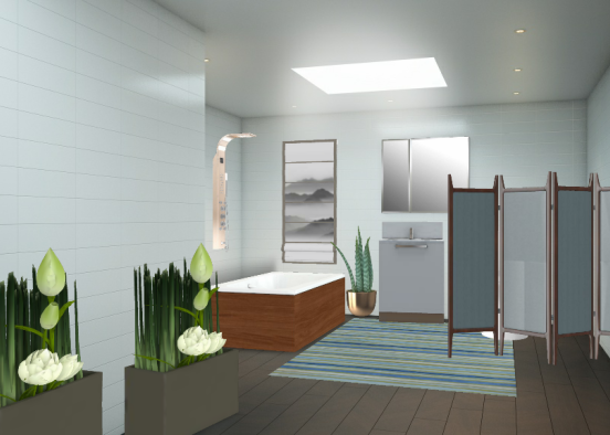 1 salle de bain  Design Rendering