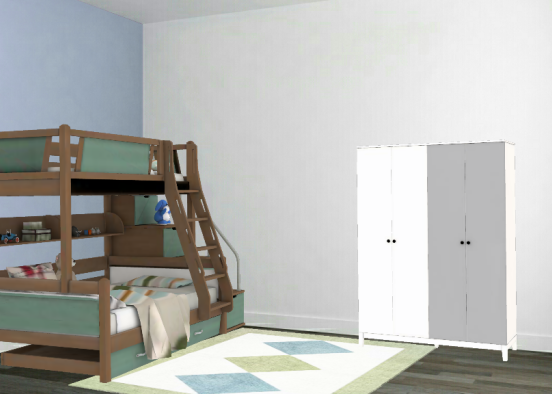 Chambre enfants simple Design Rendering