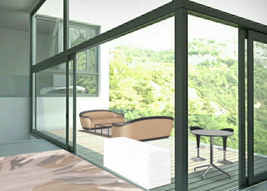 Simple balcony Design Rendering