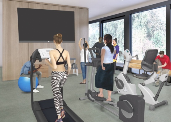 Small Community Gym Design Rendering