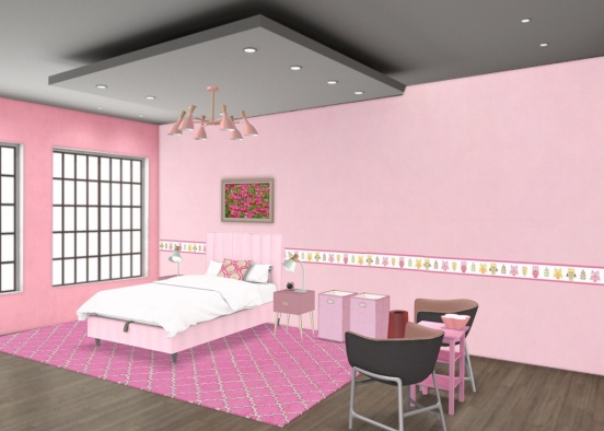 All-Pink Room for Contest Design Rendering