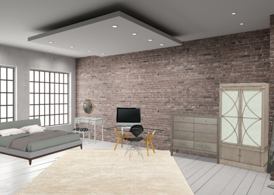 Chambre stylé Design Rendering
