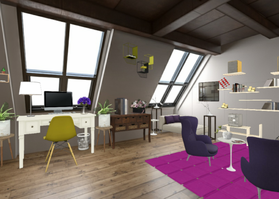 Chic Space for Read Design Rendering