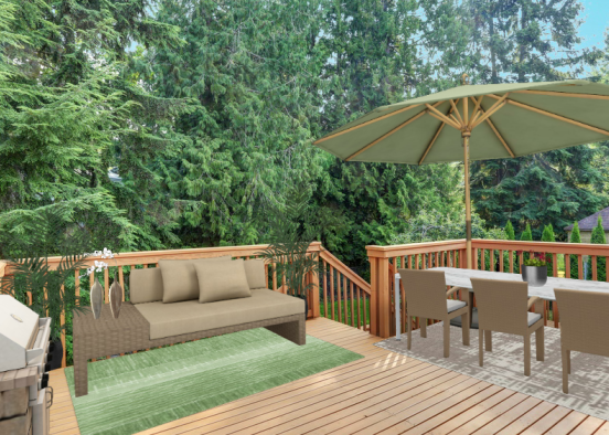 A Simple and Fabulous Deck Design Rendering