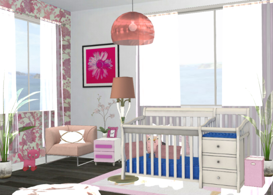BABY GIRLS ROOM Design Rendering