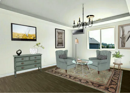 Sala de estar Design Rendering