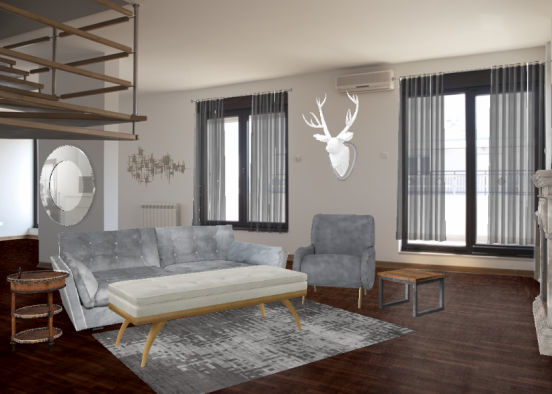 Lush Living Room Quarters Design Rendering