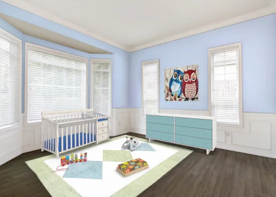 Boys nursery room Design Rendering